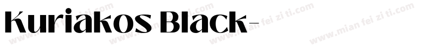 Kuriakos Black字体转换